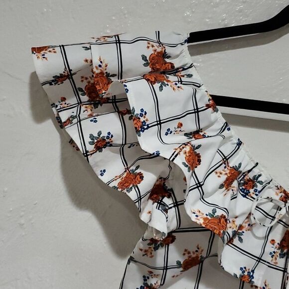 Zara Ruffled Shoulder Midi Dress Size M - Picture 10 of 16